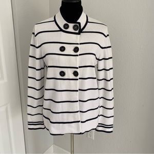 Saint James US 10 France cardigan button up sweater nautical cotton long sleeve